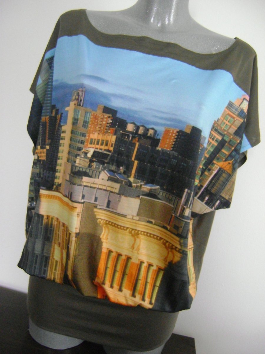 Tunika - originální potisk Město, vel.36-38