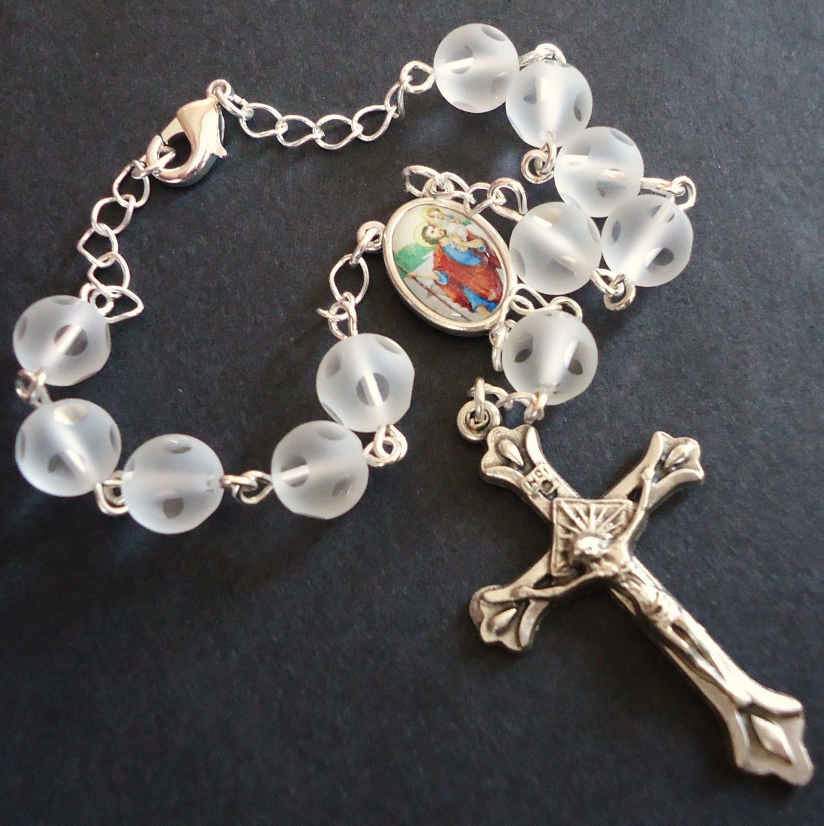 Desátek do auta se Sv.Kryštofem - křišťál