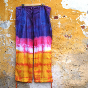 Malované kalhoty...sluníčkobatikové