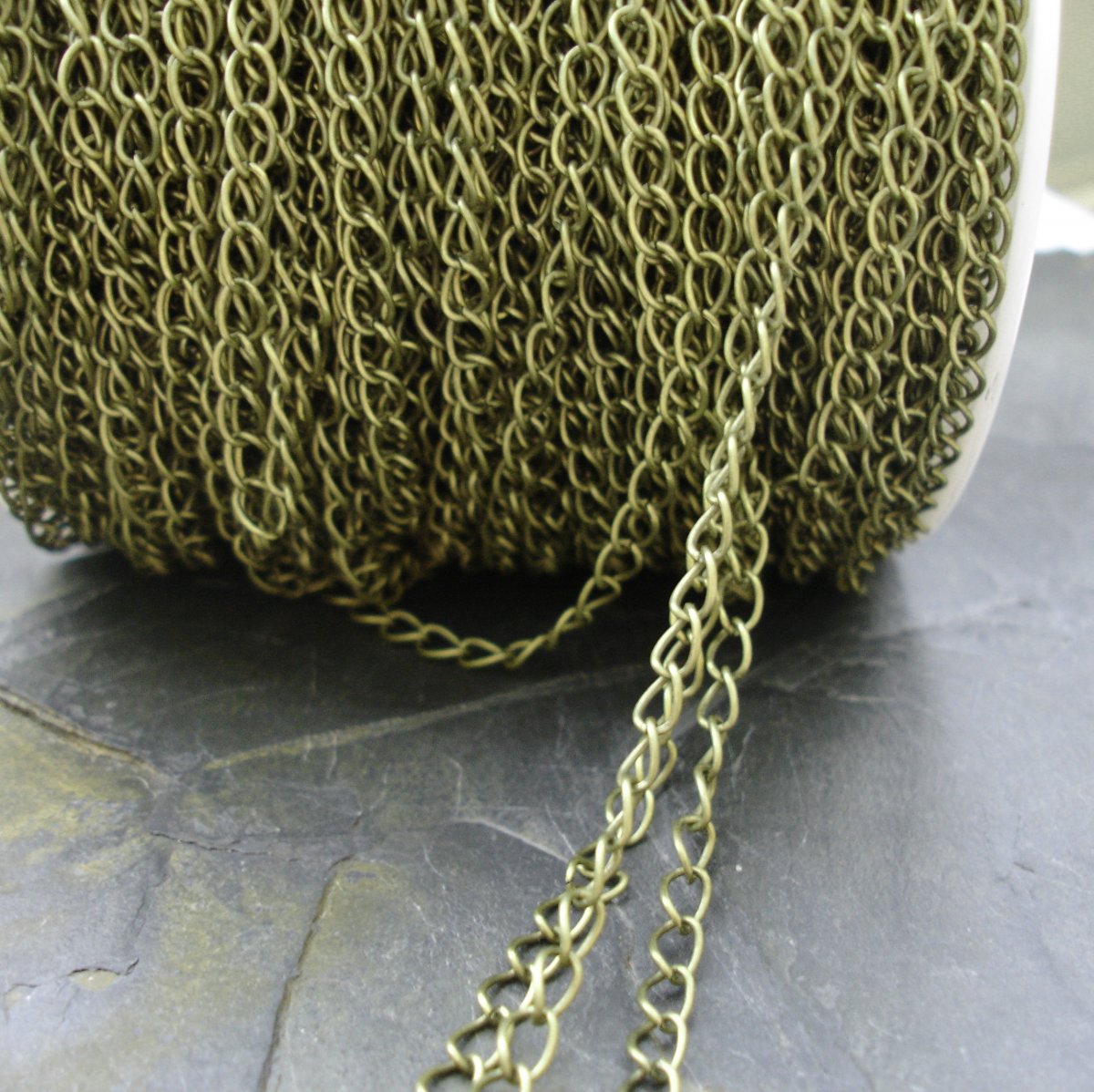 Řetízek 5x4mm - starozlatý - 1m