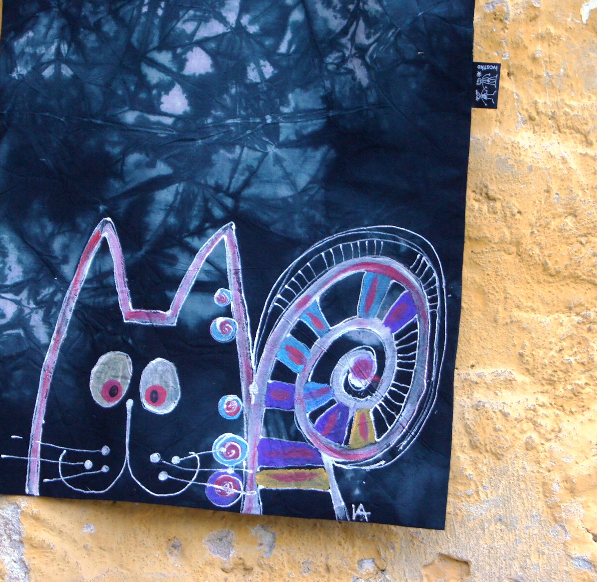 Malovaná taška bavlna přes rameno