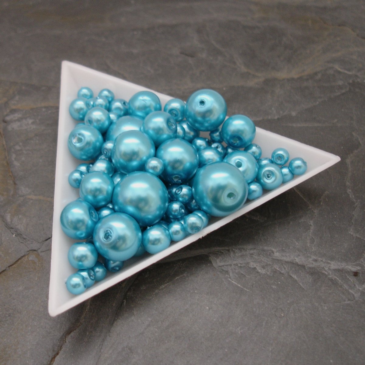 Mix voskovaných kuliček - 30g - tyrkysový