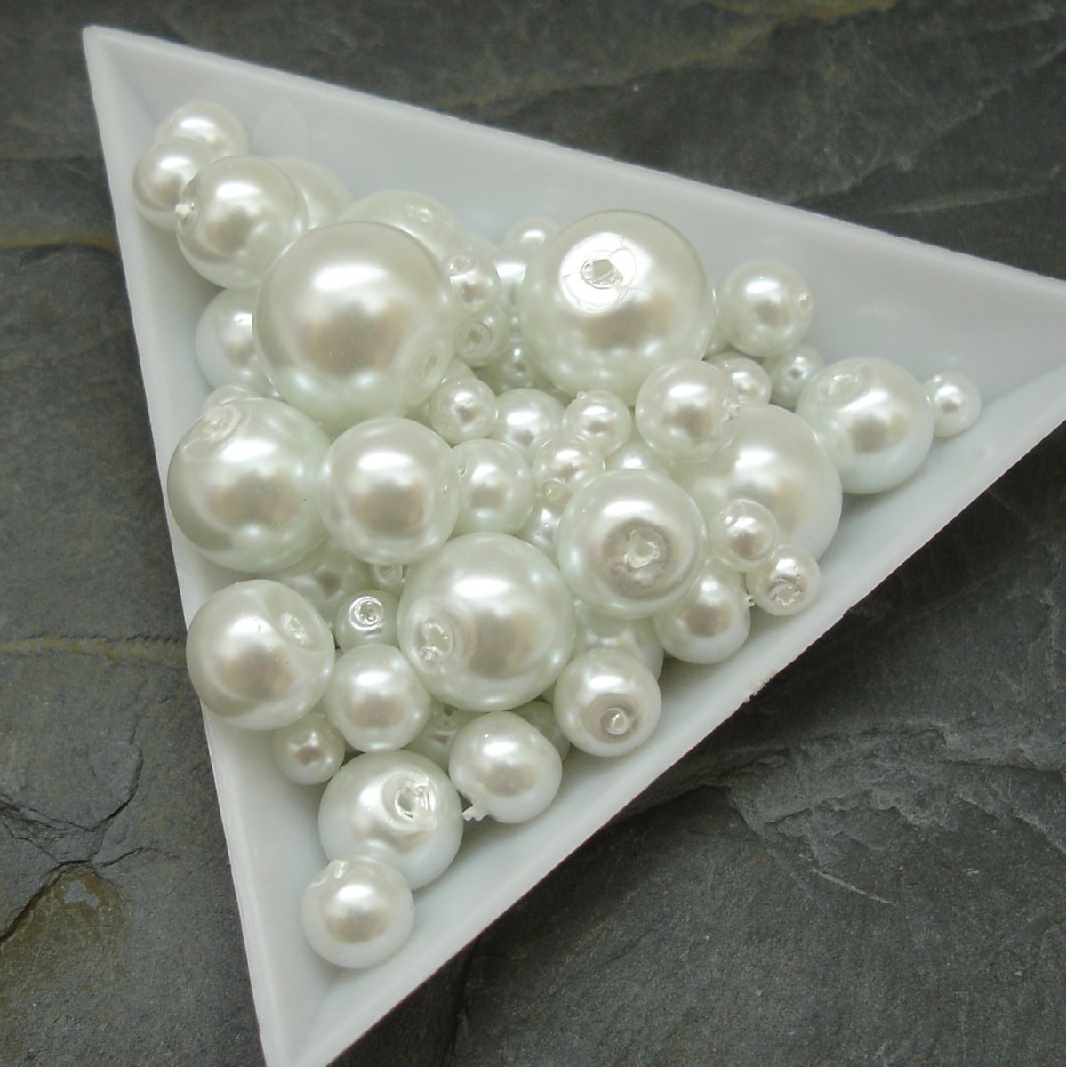 Mix voskovaných kuliček - 30g - bílý