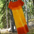 Batikované šaty žlutooranžové vel. XL-2XL