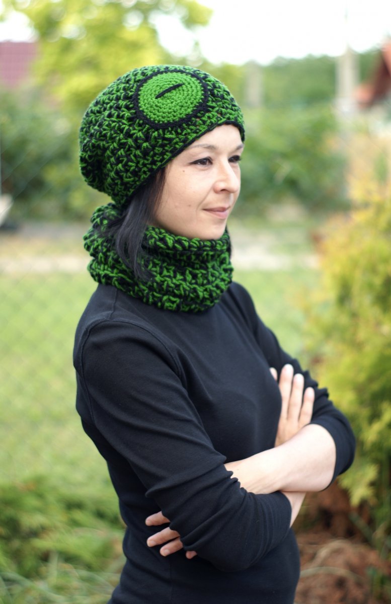 Gombíkový zelený (set čiapkošálový)