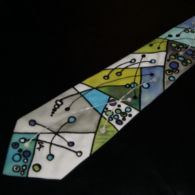 Kravata hedvábná malovaná