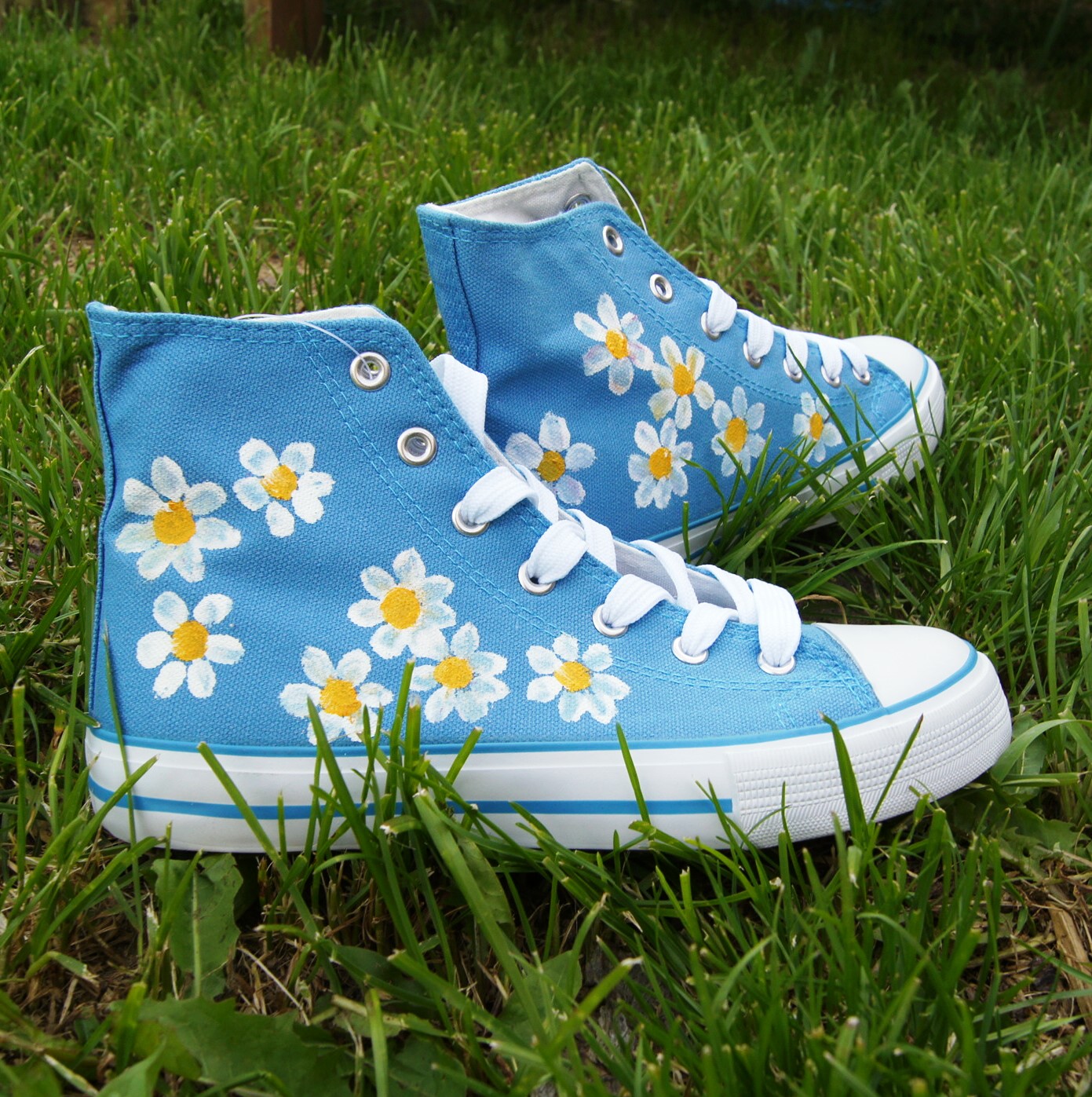 Malované tenisky nebeské kopretiny...