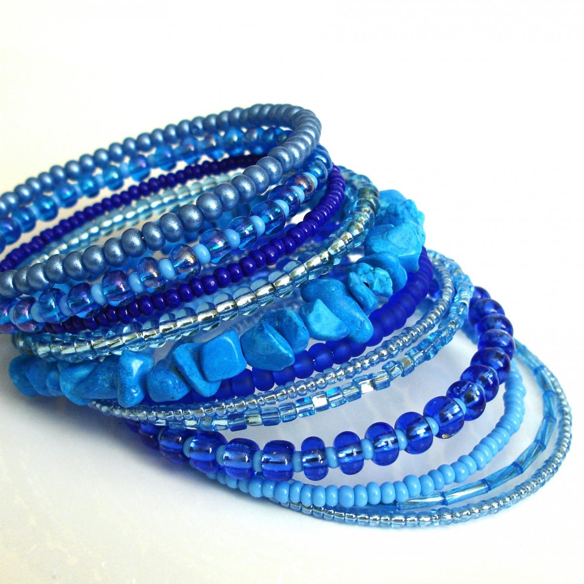 Náramek paměťový 60mm - modrý