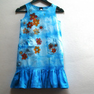 Flowers malované šaty pro děvčátko