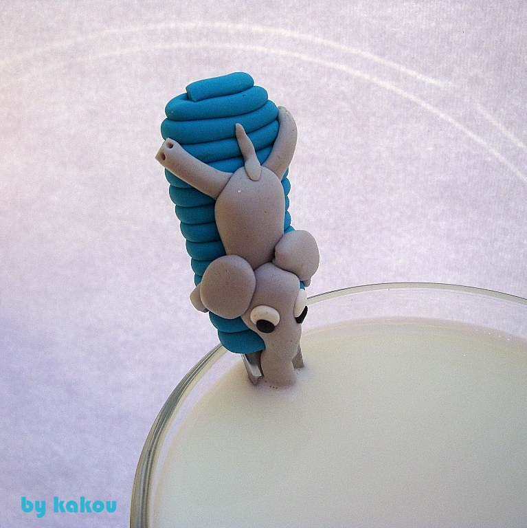 koktejlová fimo lžička