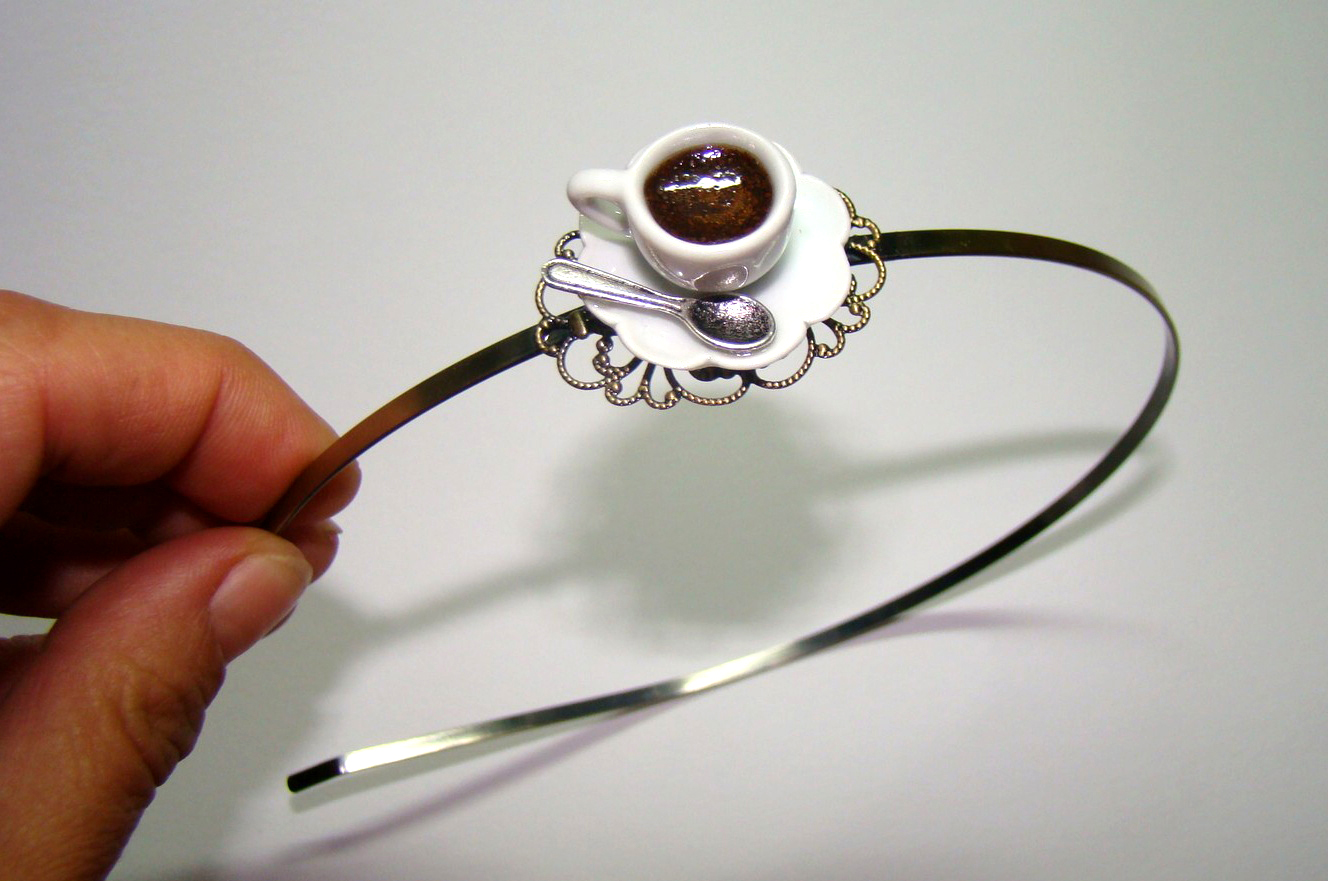 Kafíčko! - čelenka se skutečnou mletou kávou