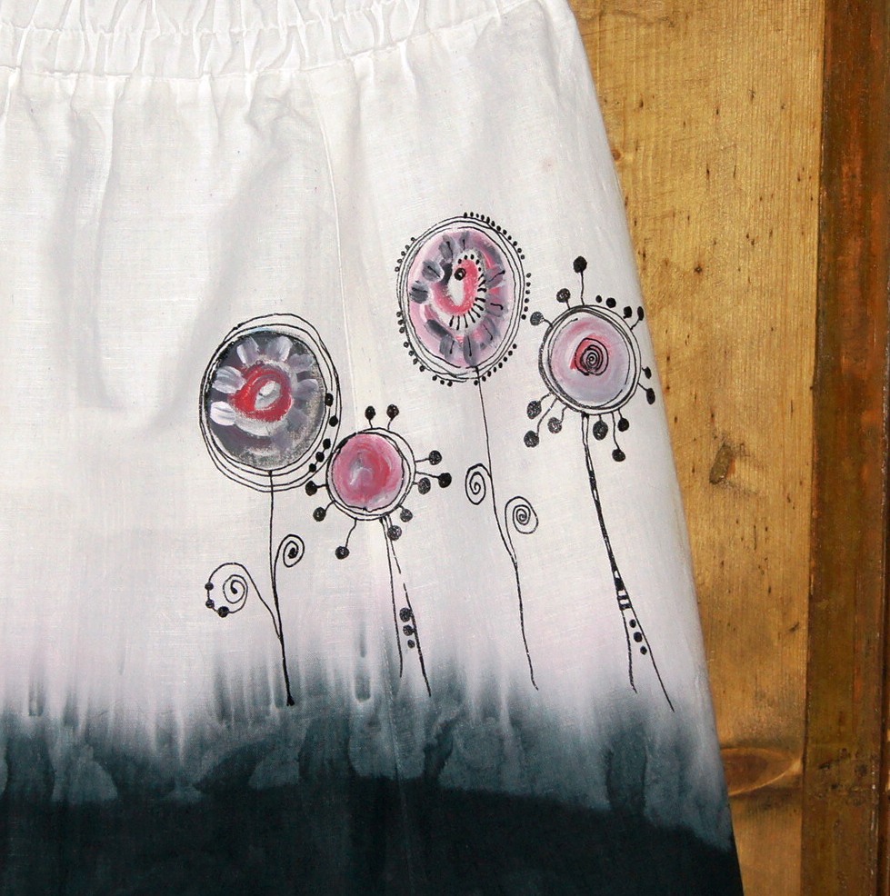 Plátěná ivcatko sukýnka z divnozahrádky :)