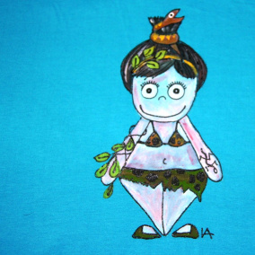 "Emilka má ráda divočinu" triko dámské malované