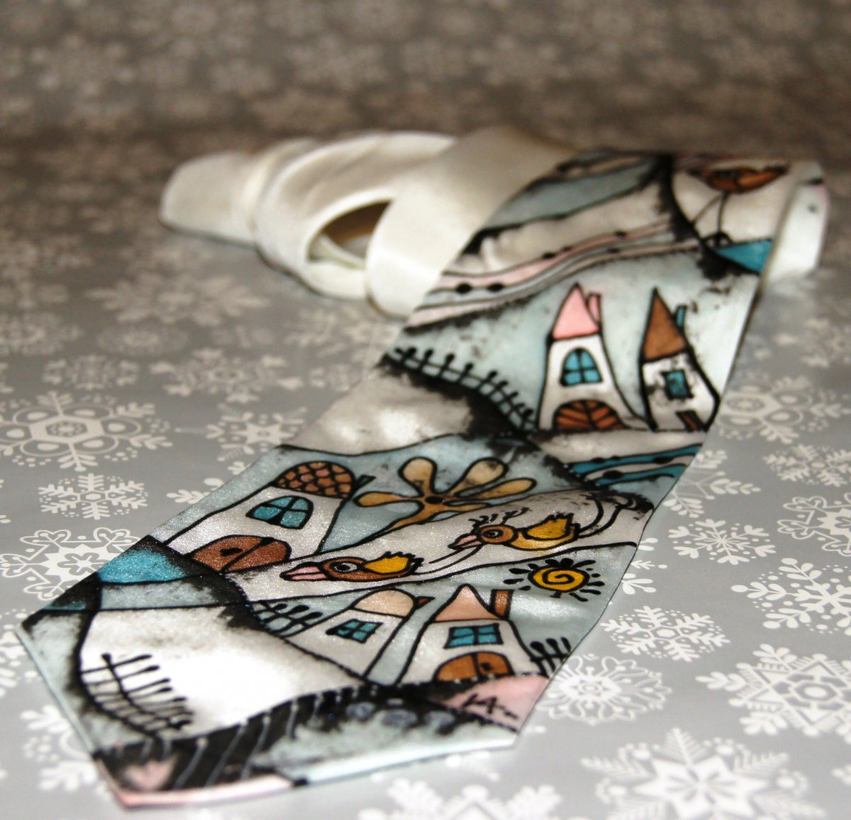 Malovaná kravata městečková No.2