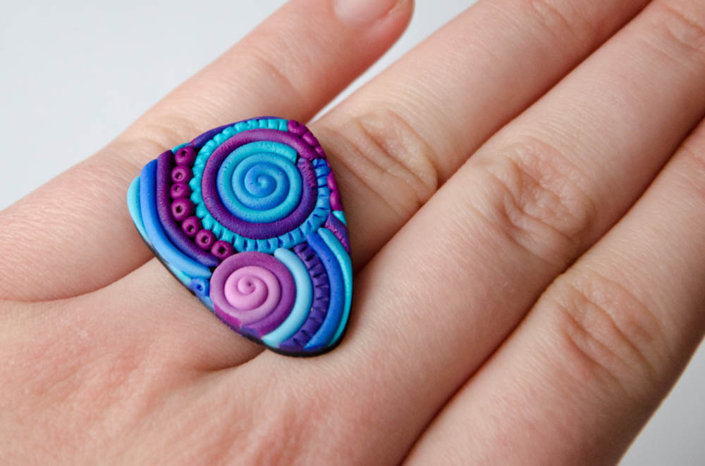 Magická modrofialová - prsten