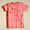 Růžovo-vínové dětské tričko s listy (vel. 86)