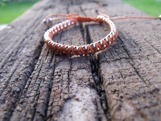Summer whipped bracelets - oranžový