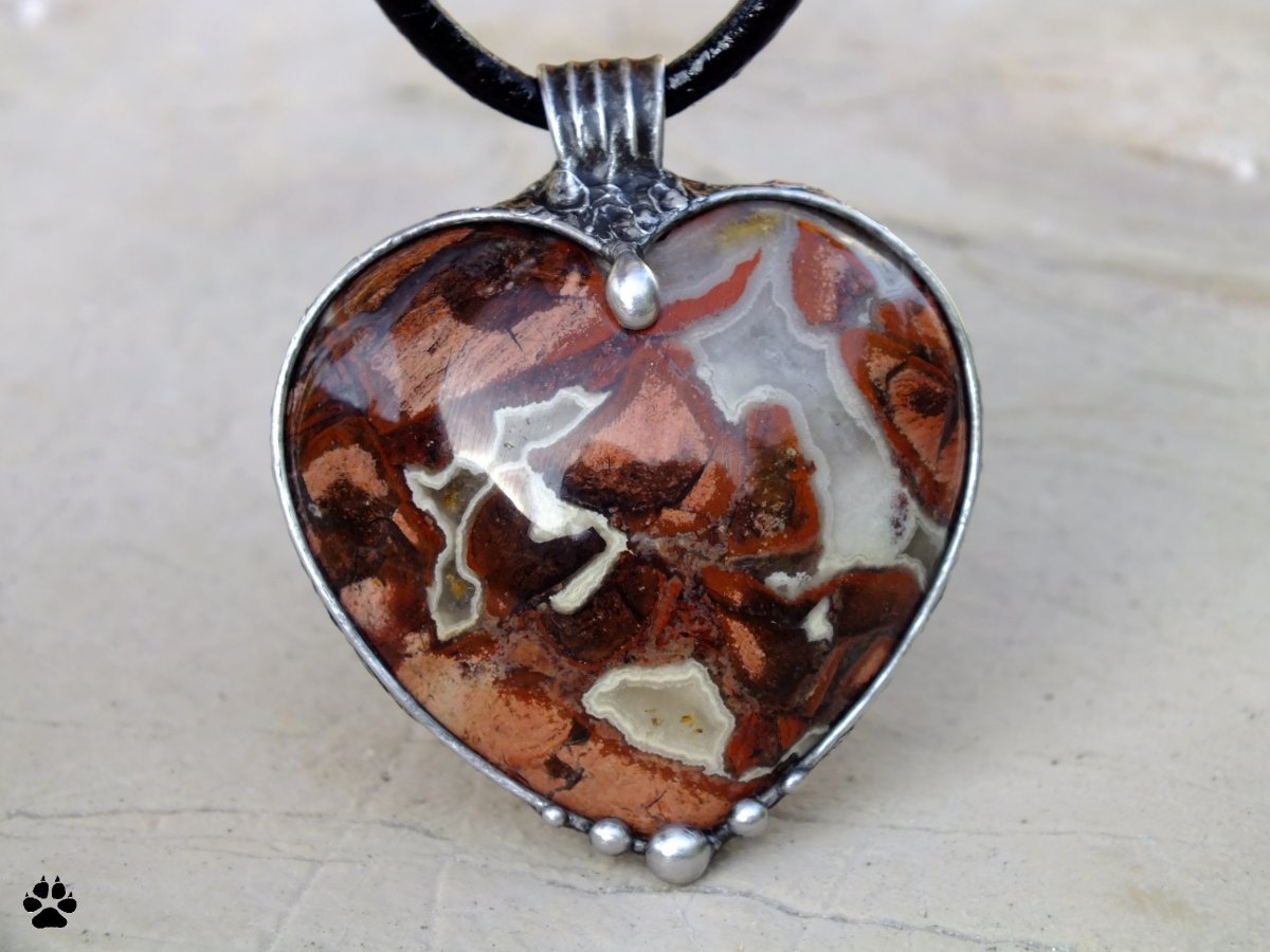 Velké srdce mozaikové - jaspis brekcie