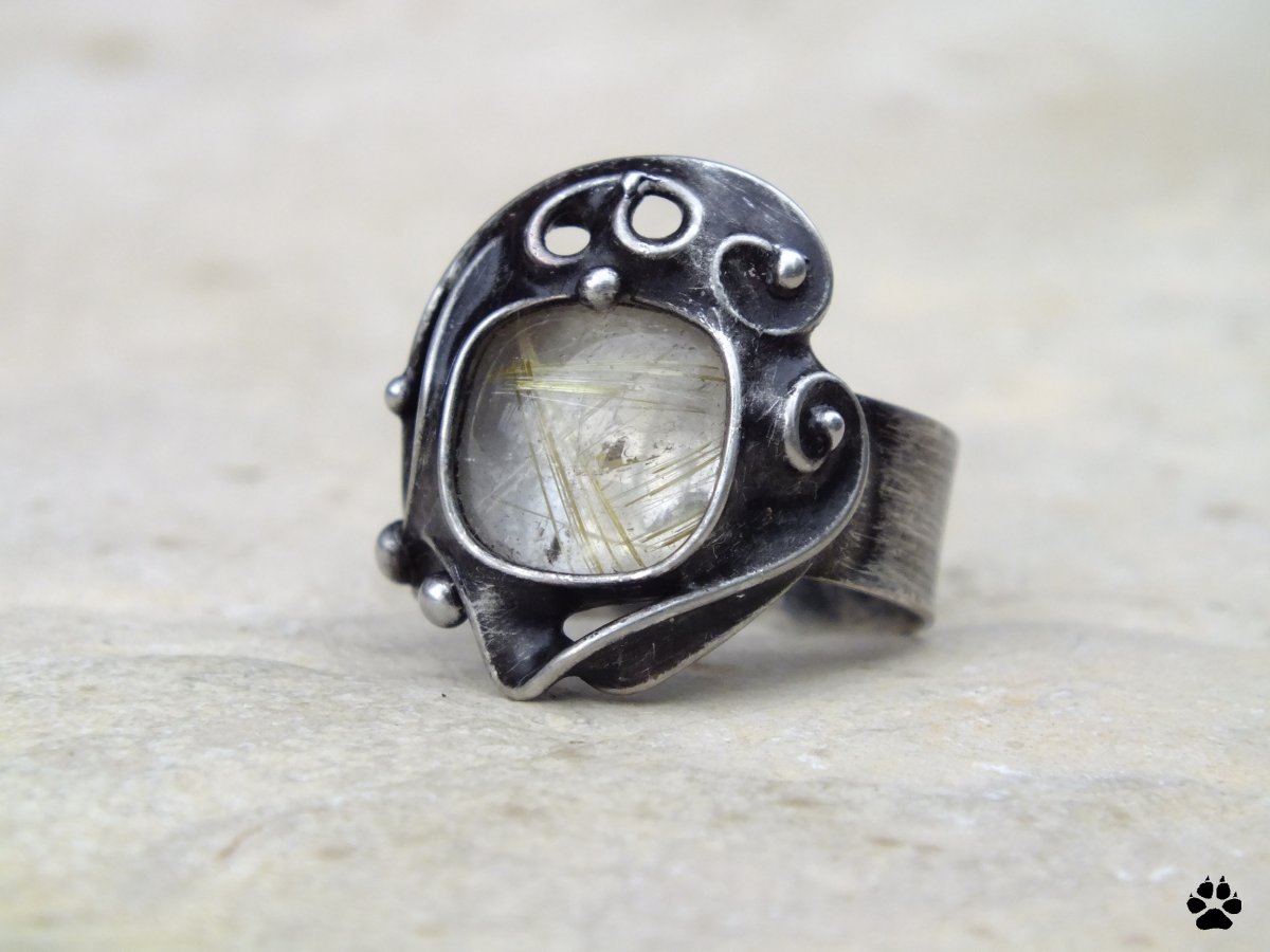 Venušiny vlasy - prsten se sagenitem