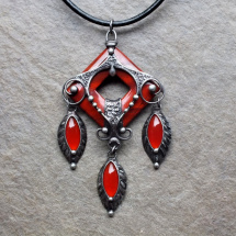 INDIAN - náhrdelník jaspis a sklo