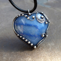 Srdce mořské panny - křemen modrý