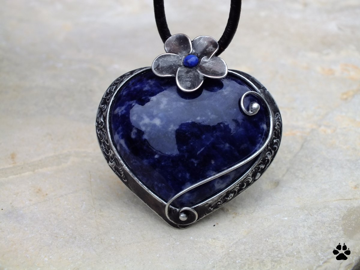 Velké srdce - sodalit,lapis lazuli