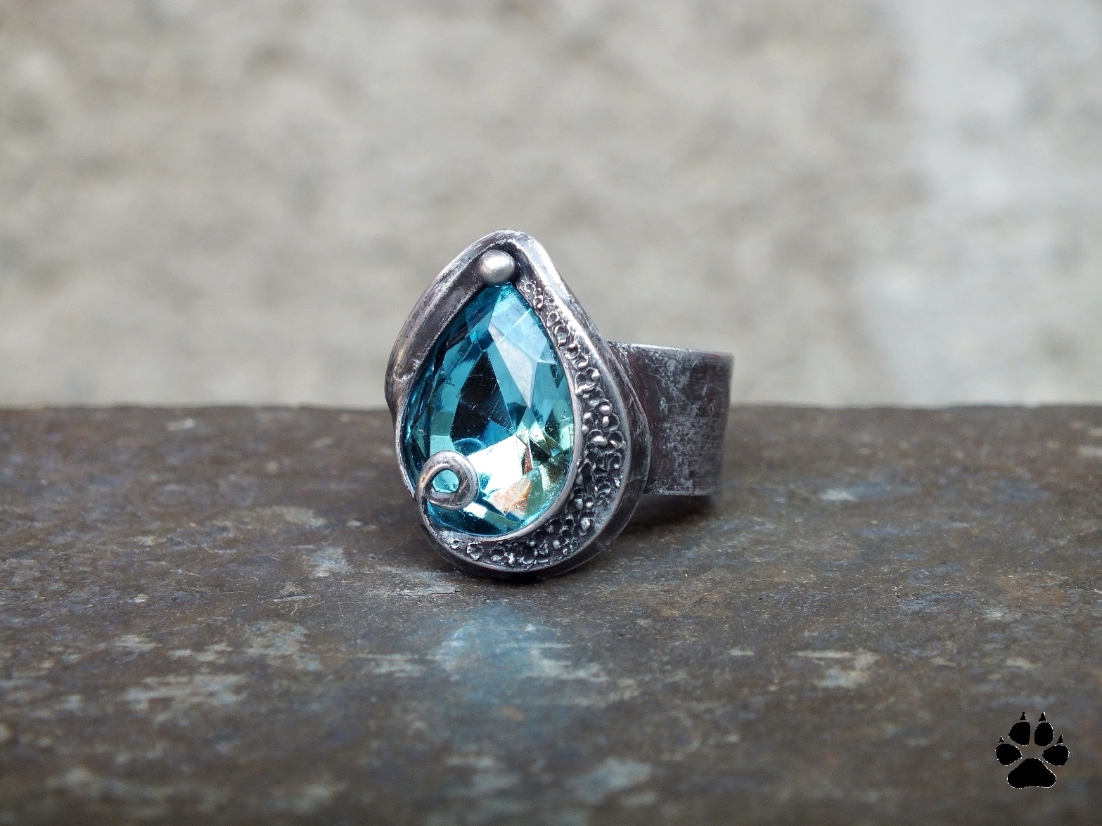 Prsten Slzička-šperkové sklo