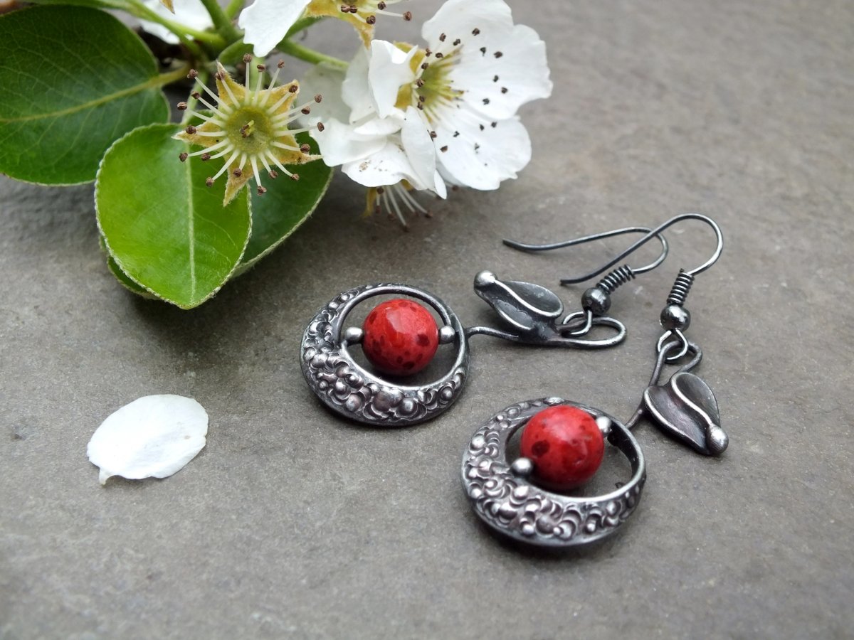 Třešinky - cín,korál houbový