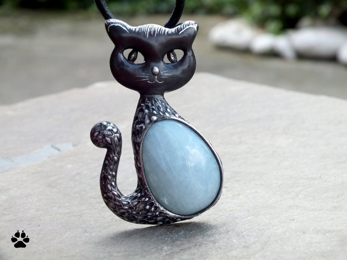 Kočička Aziza - akvamarín