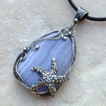 Hvězdice - modrý chalcedon 