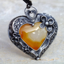 Achátové srdíčko