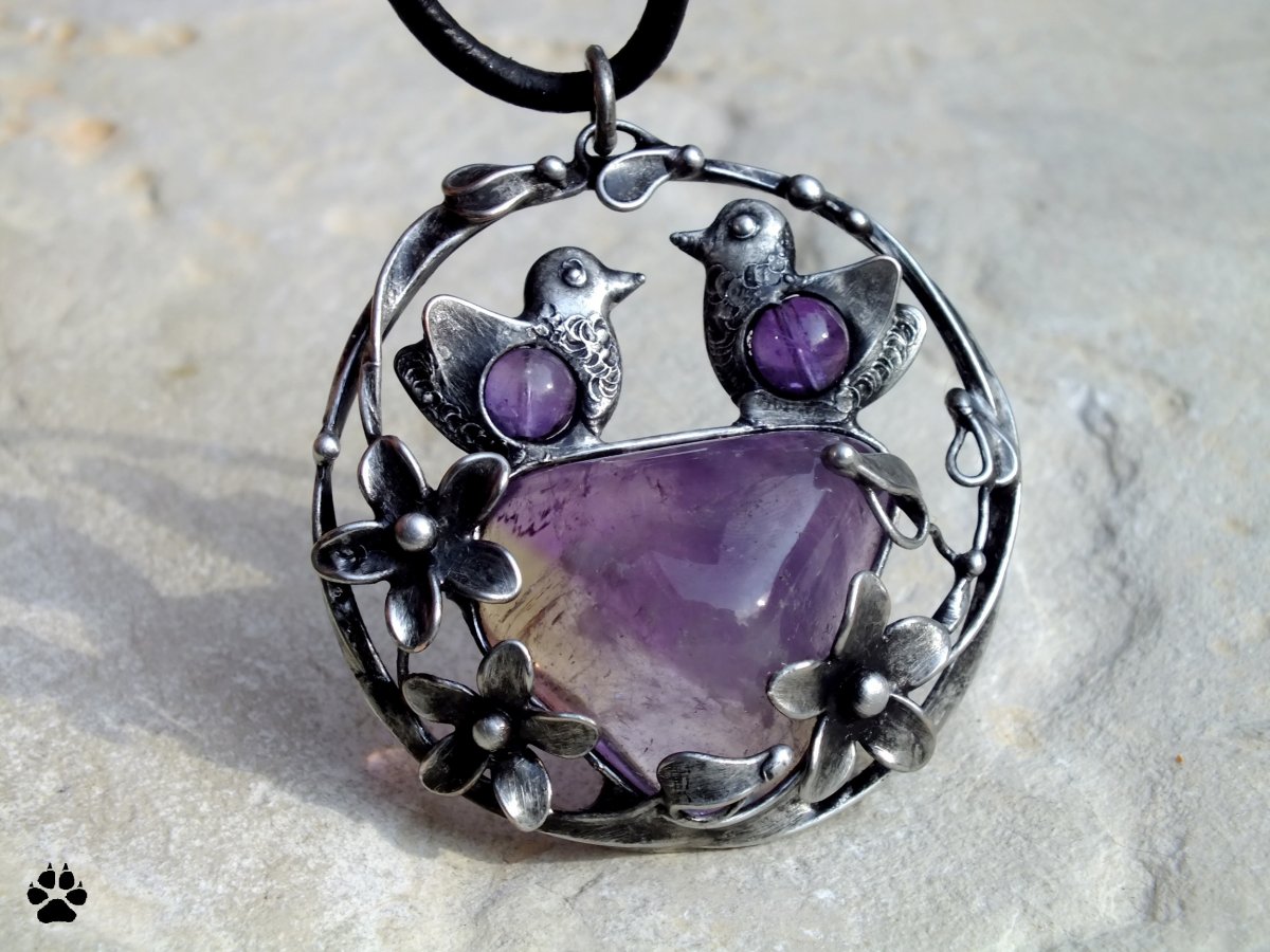 Ptačí námluvy - ametrín,ametyst