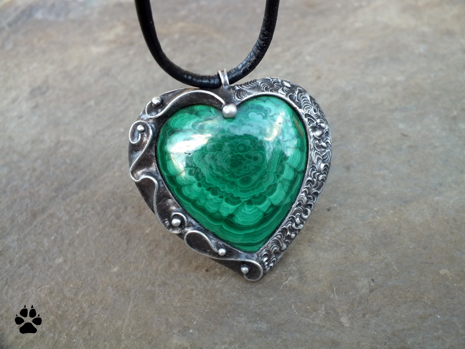 Srdce malachitové REZERVOVÁNO!!