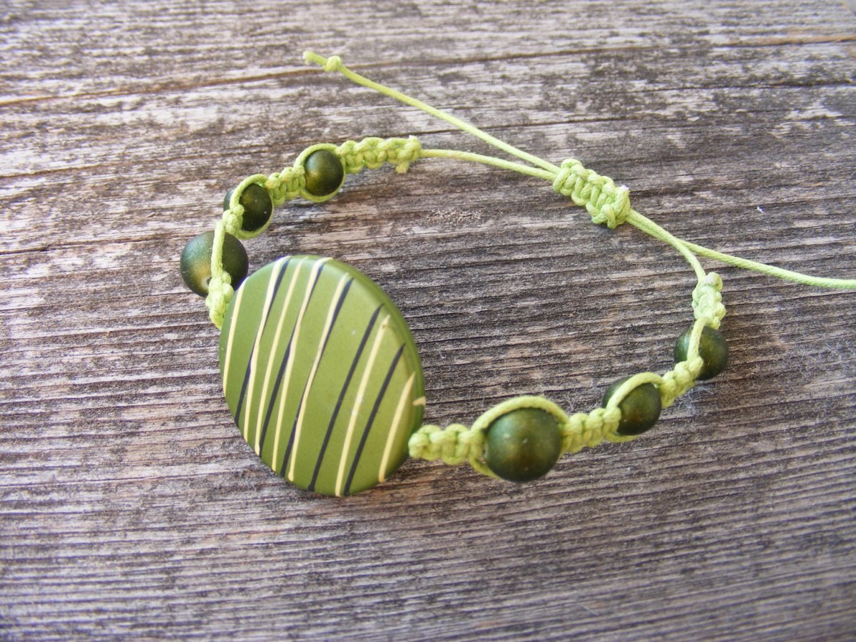 Drhaný - zelený proužek