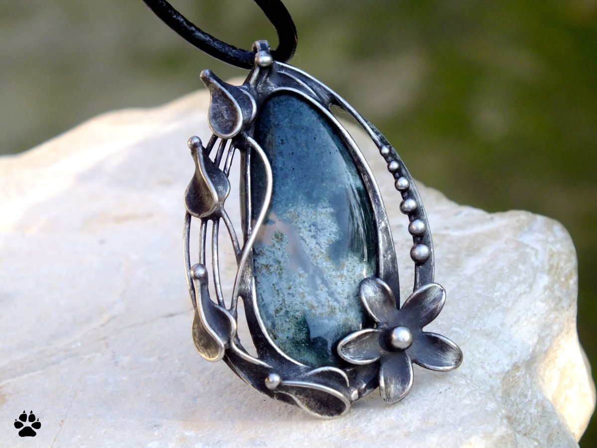 Mecháček  - náhrdelník s achátem