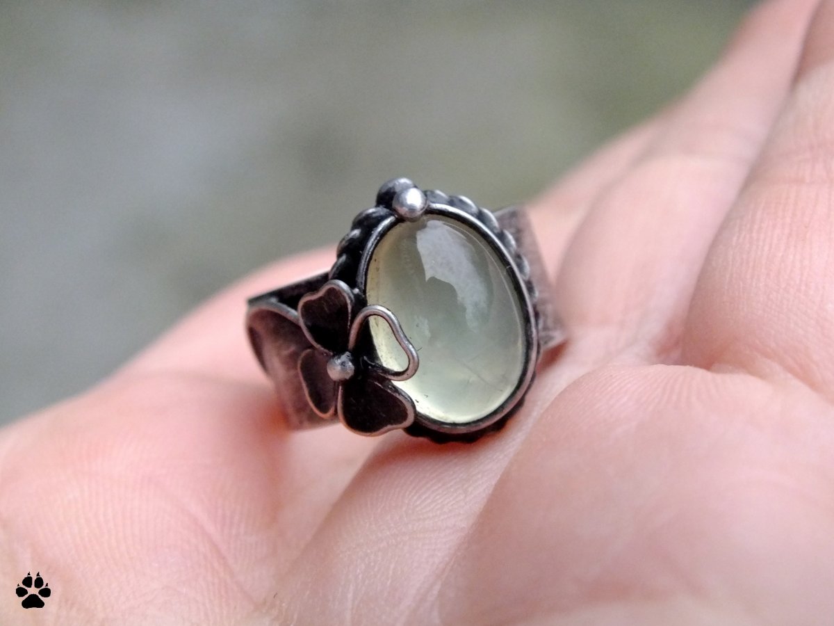 Štěstíčko - prsten s prehnitem REZERVACE!!