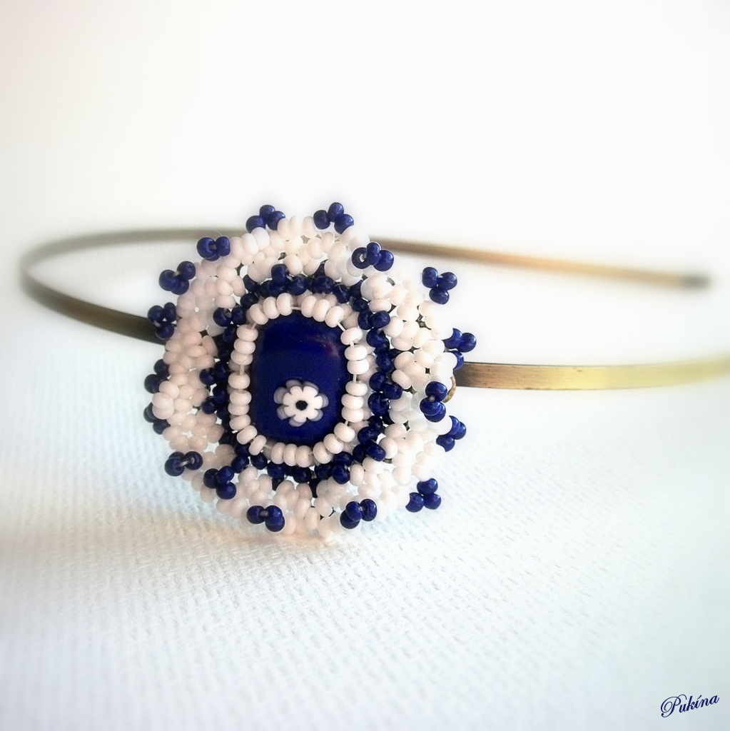 Bílé květy - čelenka