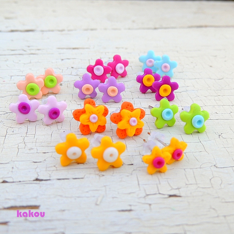 náušnice kytičky malé