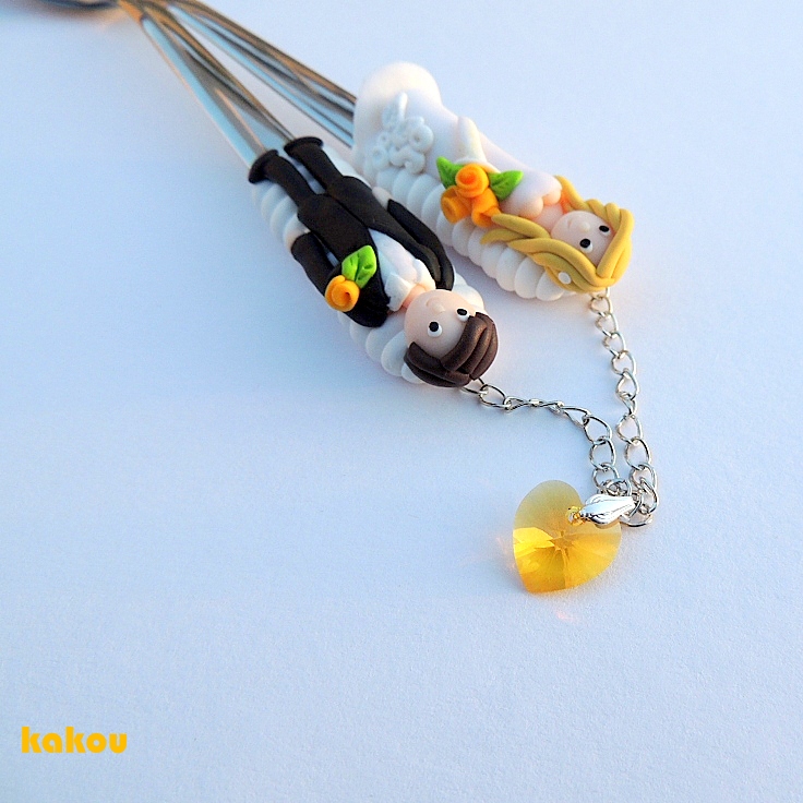 svatební polévkové lžíce - navždy spolu se srdíčkem