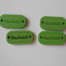 Dřevěné knoflíky HANDMADE - zelené