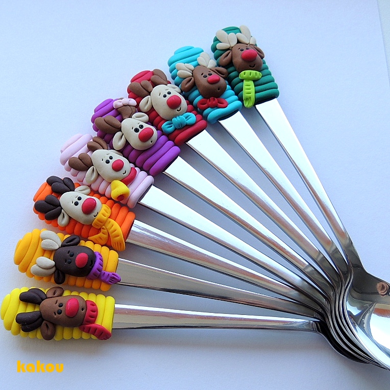 koktejlová fimo lžička