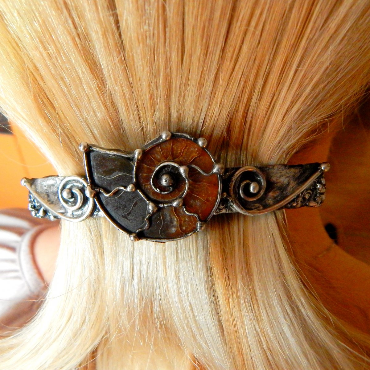 Šneček v hlavě - spona do vlasů