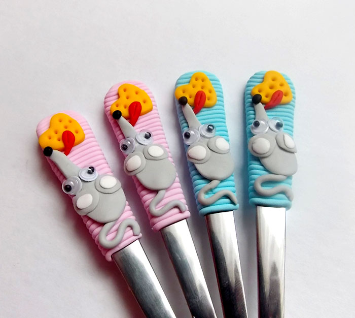 Čajové lžičky - vykulené nenasytné myšky