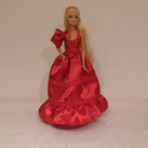 Plesové šaty červené pro panenku Barbie