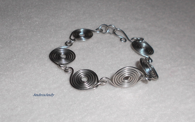 Spirály nerez-náramek