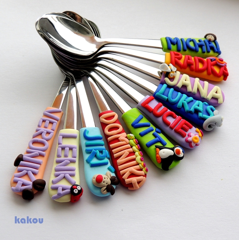 čajová fimo lžička 