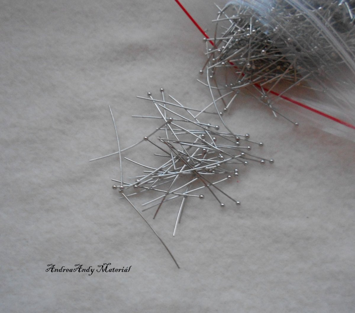 14-Ketlovací jehly s kuličkou stříbrné 30mm/200ks