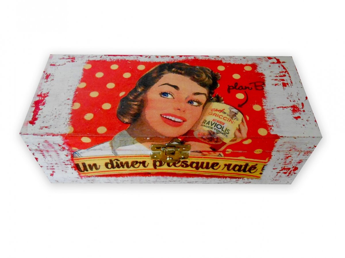 Krabička na čaj, šperkovnice RETRO - večeře