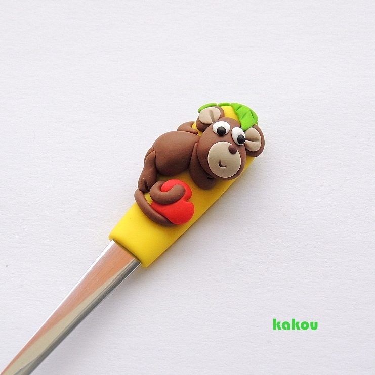 koktejlová fimo lžička