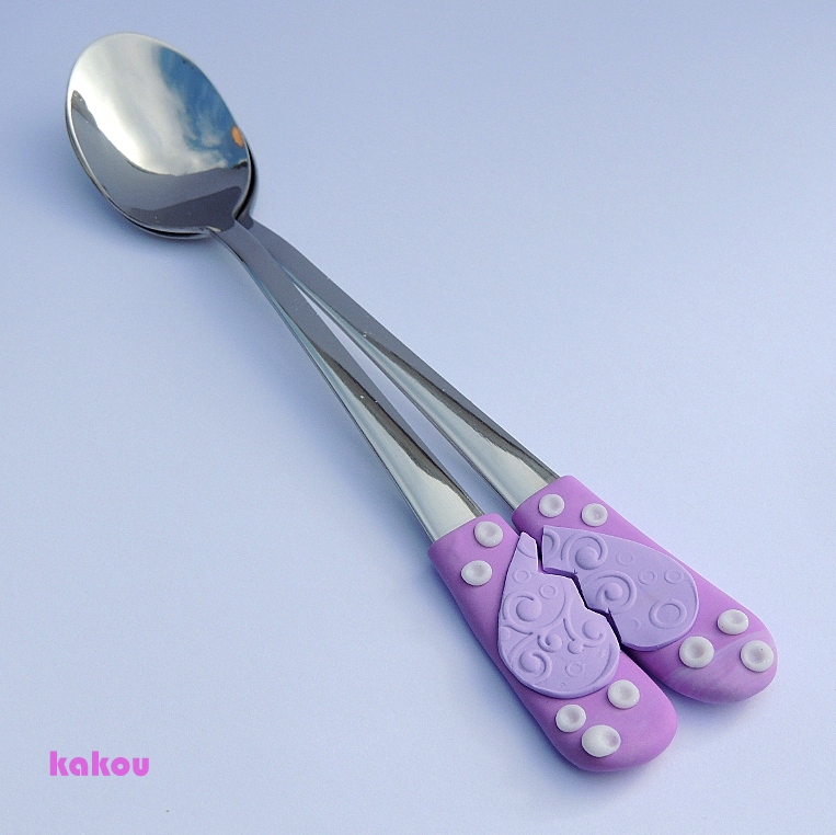 zamilované koktejlové fimo lžičky